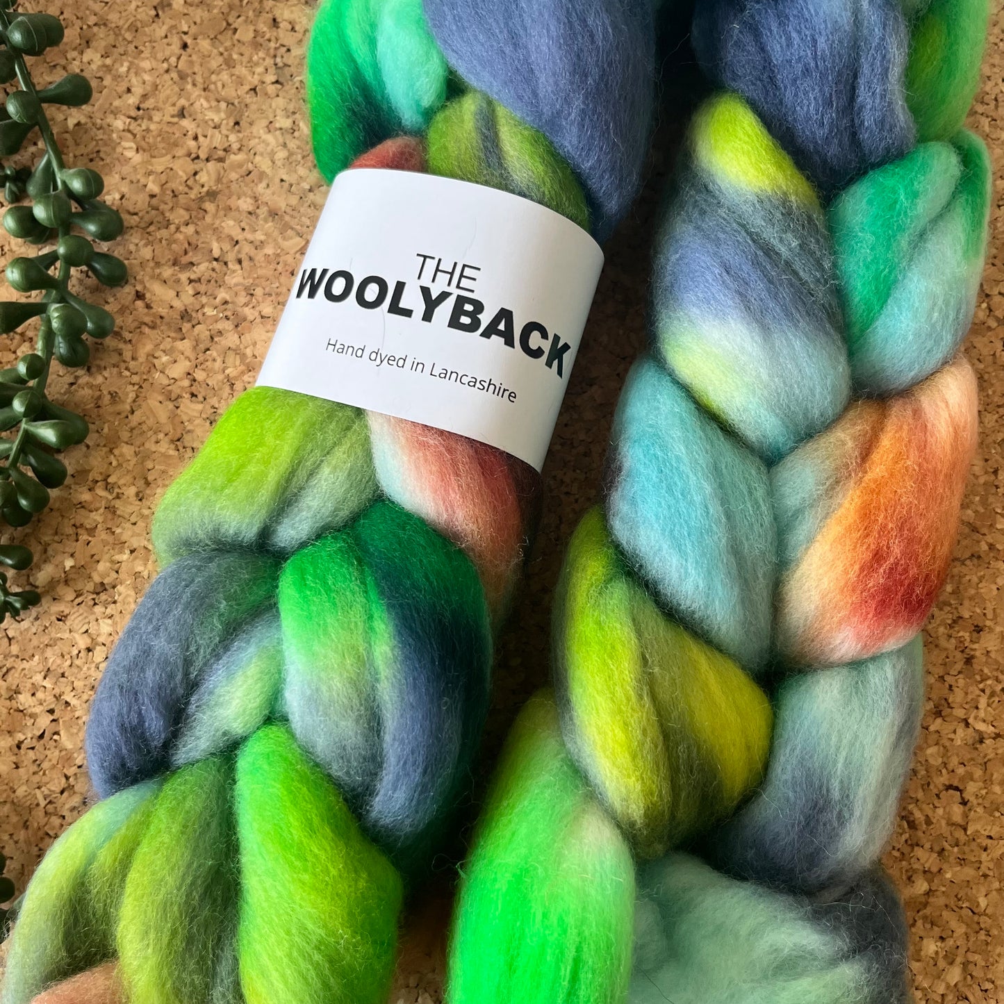 Hand dyed Merino roving top - 100g