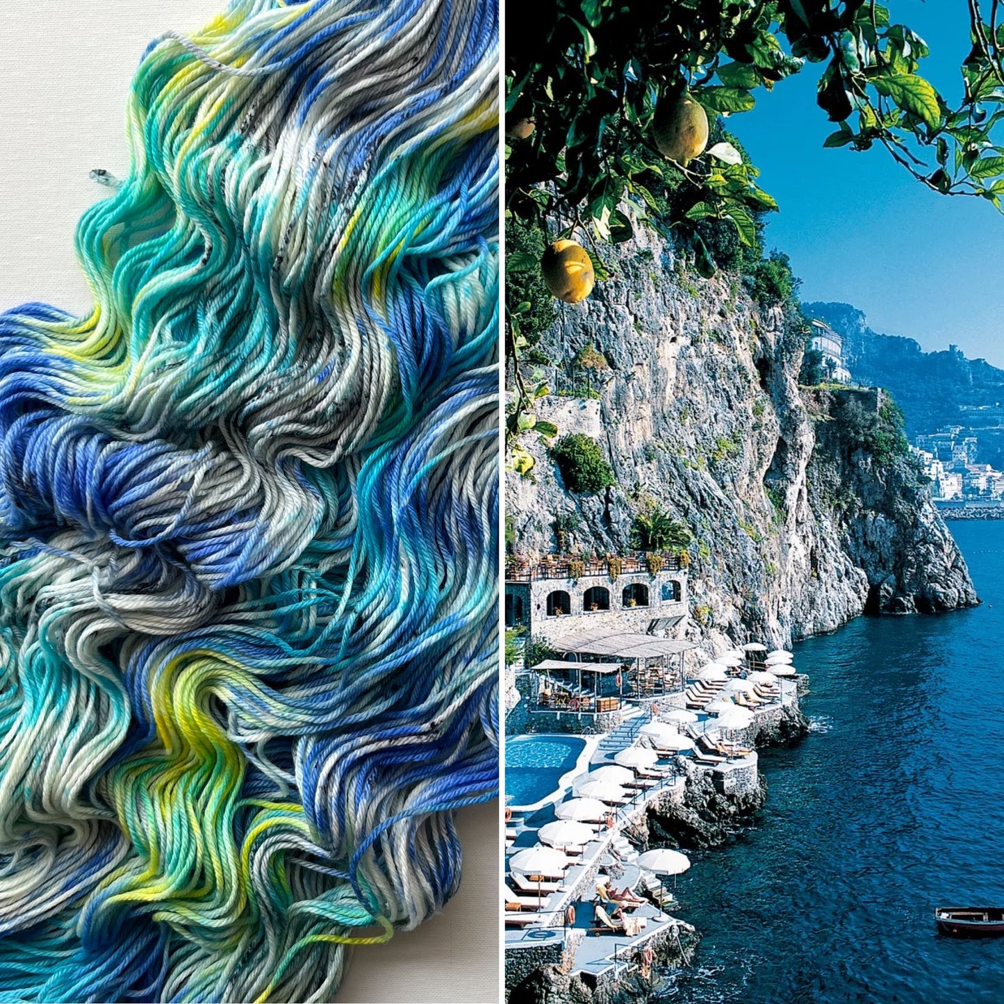 'The Coast of Amalfi' - 100% Superwash Merino DK or BFL sock